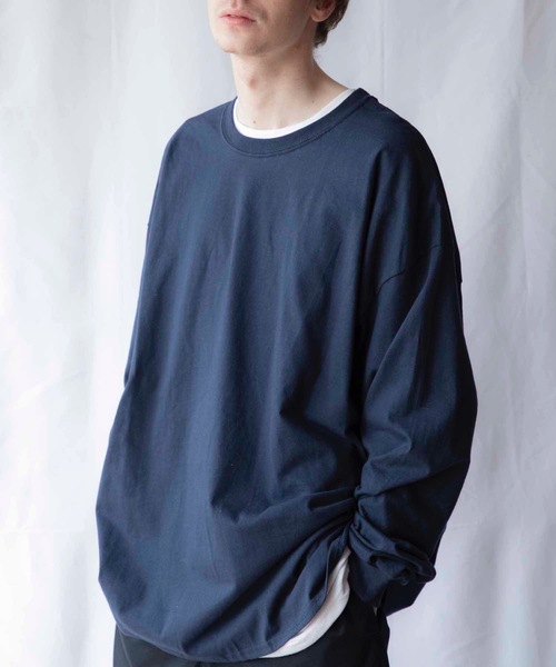 EMMA NOVEMBER (エマノーヴェンバー)の「ウルトラコットン ロングスリーブTシャツ(Tシャツ/カットソー・メンズ・ホワイト/ブラック/ダークブラウン/ネイビー/グレー・2/1/3)」の5枚目の写真