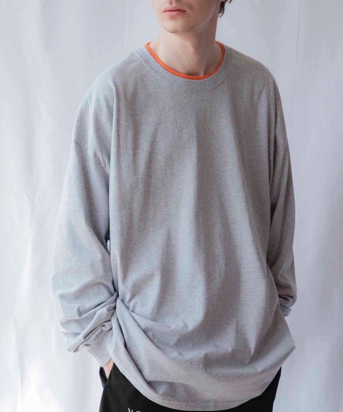 EMMA NOVEMBER (エマノーヴェンバー)の「ウルトラコットン ロングスリーブTシャツ(Tシャツ/カットソー・メンズ・ホワイト/ブラック/ダークブラウン/ネイビー/グレー・2/1/3)」の3枚目の写真