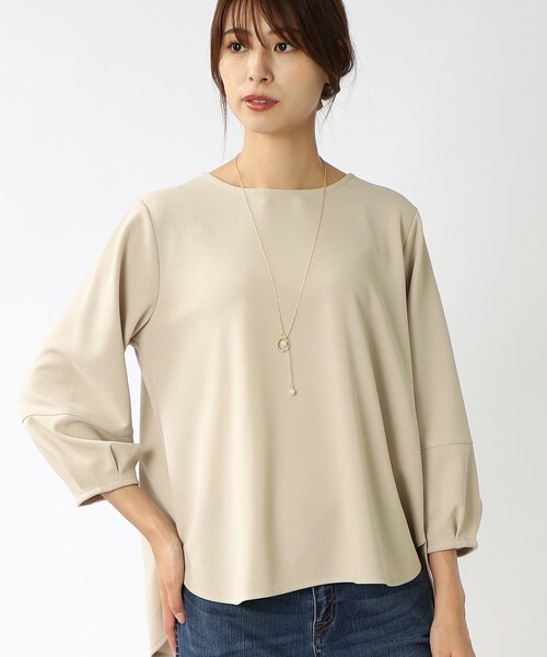 DRESKIP（ドレスキップ）の「◆【2点セット】袖口タック七分袖トップス（Tシャツ/カットソー・レディース・ブラック/パープル系/サンドベージュ/グリーン・02/03/04）」の13枚目の写真