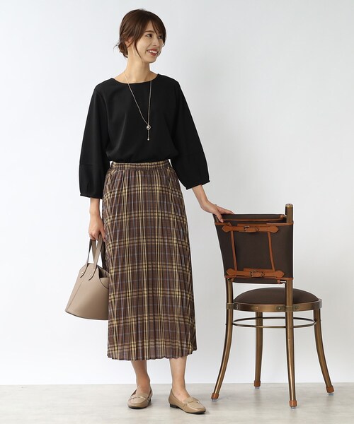 DRESKIP（ドレスキップ）の「◆【2点セット】袖口タック七分袖トップス（Tシャツ/カットソー・レディース・ブラック/パープル系/サンドベージュ/グリーン・02/03/04）」の20枚目の写真