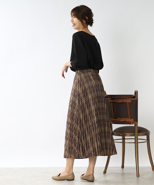 DRESKIP（ドレスキップ）の「◆【2点セット】袖口タック七分袖トップス（Tシャツ/カットソー・レディース・ブラック/パープル系/サンドベージュ/グリーン・02/03/04）」の11枚目の写真