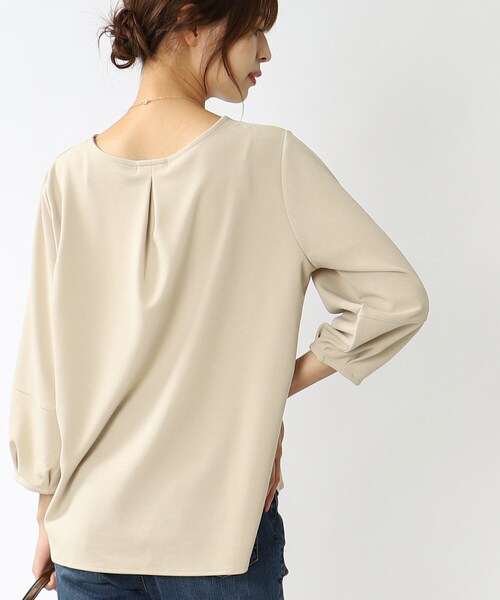 DRESKIP（ドレスキップ）の「◆【2点セット】袖口タック七分袖トップス（Tシャツ/カットソー・レディース・ブラック/パープル系/サンドベージュ/グリーン・02/03/04）」の17枚目の写真