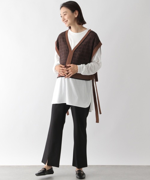 LEPSIM（レプシィム）の「マタニティ／ジャガードベストセットチュニック　295535（マタニティウェア/グッズ・レディース・ブラック/ブラウン・FREE）」の22枚目の写真