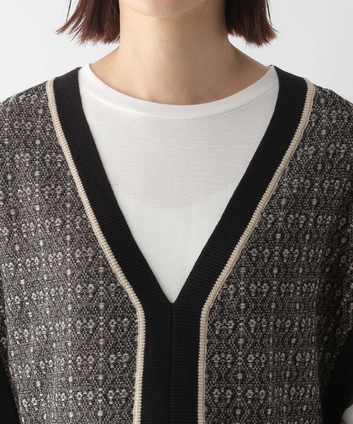 LEPSIM（レプシィム）の「マタニティ／ジャガードベストセットチュニック　295535（マタニティウェア/グッズ・レディース・ブラック/ブラウン・FREE）」の6枚目の写真