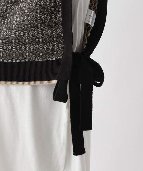 LEPSIM（レプシィム）の「マタニティ／ジャガードベストセットチュニック　295535（マタニティウェア/グッズ・レディース・ブラック/ブラウン・FREE）」の16枚目の写真