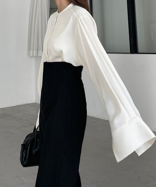 Louere（ルエレ）の「バンドカラー比翼シャツ（シャツ/ブラウス）」 - WEAR