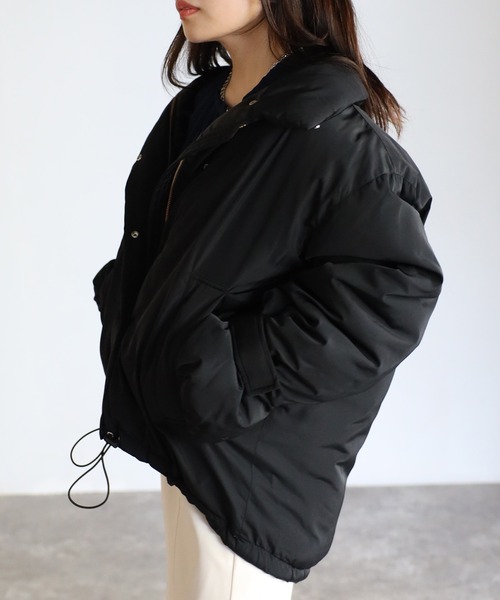 セール】【2way】ボリューム中綿ジャケット/ブルゾン（ブルゾン