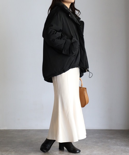 セール】【2way】ボリューム中綿ジャケット/ブルゾン（ブルゾン