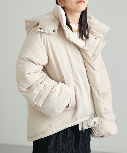 セール】【2way】ボリューム中綿ジャケット/ブルゾン（ブルゾン