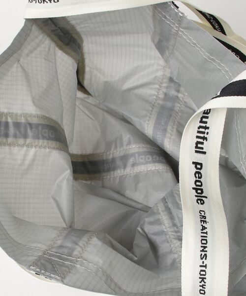 beautiful people(ビューティフルピープル)の「beautiful people sail cloth logo tape shoulder bag 7235611923(ショルダーバッグ・レディース・グレー/イエロー・FREE)」の4枚目の写真