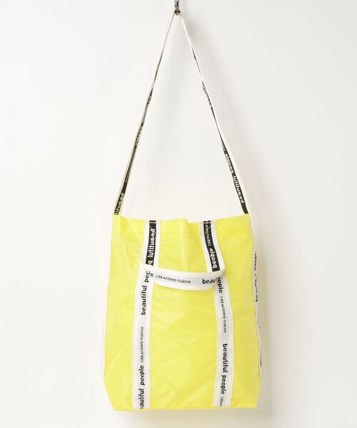 beautiful people(ビューティフルピープル)の「beautiful people sail cloth logo tape shoulder bag 7235611923(ショルダーバッグ・レディース・グレー/イエロー・FREE)」の10枚目の写真
