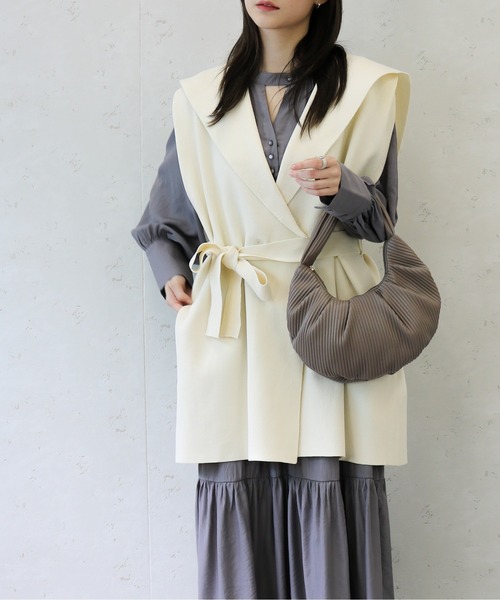 Per sist ence(パーシエンス)の「Per sist ence/パーシエンス ポリ12Gセーラーカラージレ(ベスト・レディース・ブラウン/ブラック/アイボリー・FREE)」の6枚目の写真
