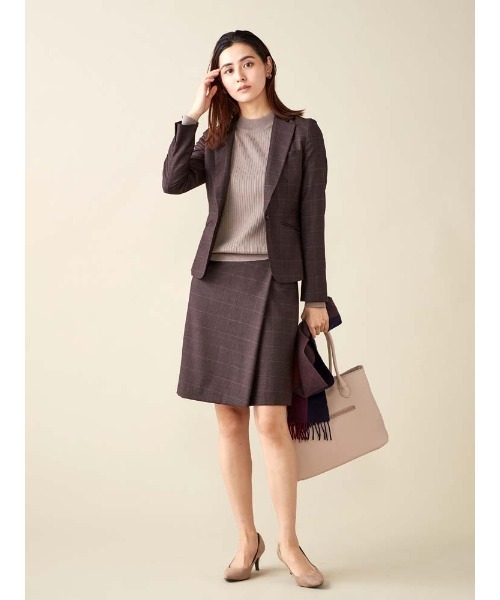 Perfect Suit FActory(パーフェクトスーツファクトリー)の「FILIVIVI イタリー糸ニットプルオーバー(ニット/セーター・レディース・ライトグレー/ブラウン/ネイビー・L/M/S)」の15枚目の写真