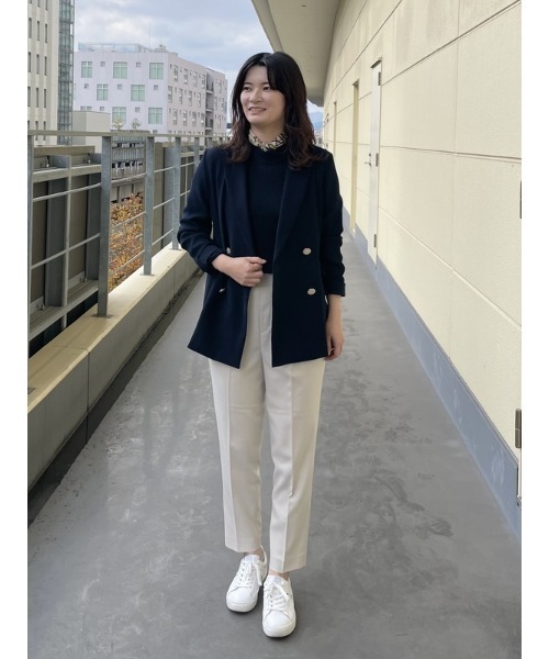 Perfect Suit FActory(パーフェクトスーツファクトリー)の「FILIVIVI イタリー糸ニットプルオーバー(ニット/セーター・レディース・ライトグレー/ブラウン/ネイビー・L/M/S)」の6枚目の写真
