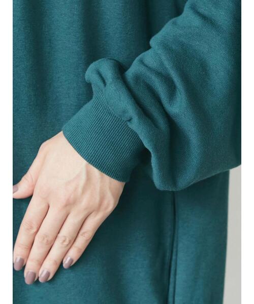 Green　Parks（グリーンパークス）の「ハーフZIP裏毛ワンピース＊（ワンピース・レディース・ダークグリーン/ブラック・FREE）」の10枚目の写真