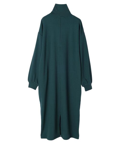 Green　Parks（グリーンパークス）の「ハーフZIP裏毛ワンピース＊（ワンピース・レディース・ダークグリーン/ブラック・FREE）」の17枚目の写真