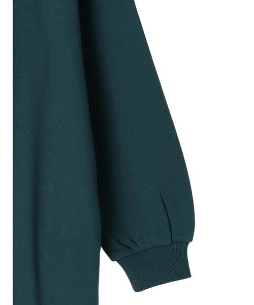 Green　Parks（グリーンパークス）の「ハーフZIP裏毛ワンピース＊（ワンピース・レディース・ダークグリーン/ブラック・FREE）」の19枚目の写真