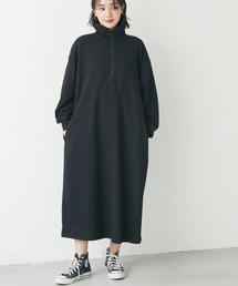 Green　Parks | ハーフZIP裏毛ワンピース＊(ワンピース)