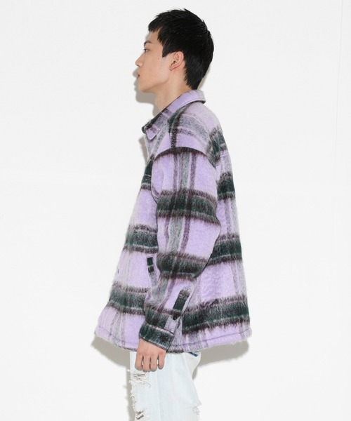 LEGENDA(レジェンダ)の「レジェンダ シャギーチェックシャツ / LEGENDA Shaggy Check Shirt(シャツ/ブラウス・メンズ・ベージュ/パープル/イエロー・FREE)」の10枚目の写真