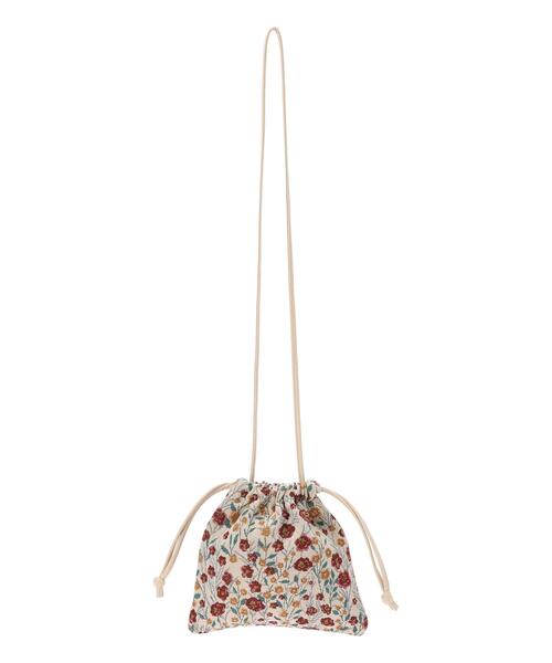 Te chichi TERRASSE（テチチテラス）の「花柄ジャカード巾着バッグ（ハンドバッグ・レディース・ブラック/オフホワイト・ﾌﾘ-）」の7枚目の写真