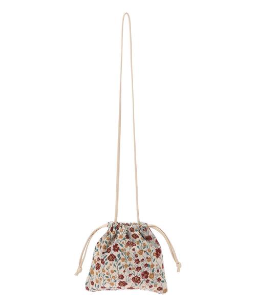 Te chichi TERRASSE（テチチテラス）の「花柄ジャカード巾着バッグ（ハンドバッグ・レディース・ブラック/オフホワイト・ﾌﾘ-）」の9枚目の写真