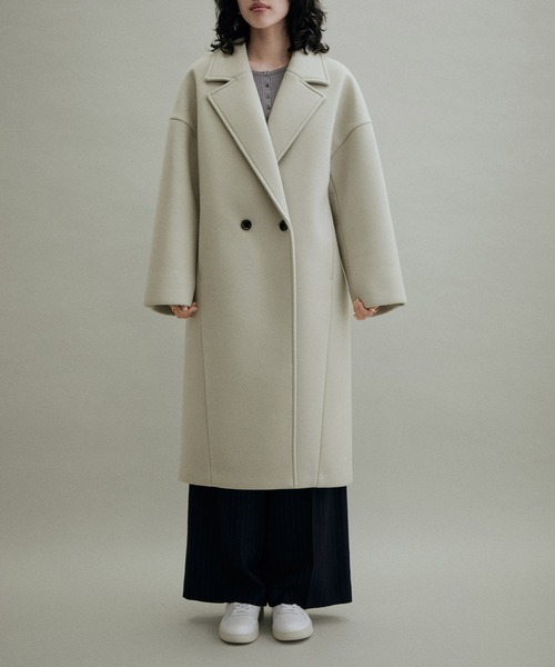 ADAM ET ROPE'(アダムエロペ)の「【サステナブル・WEB限定(一部店舗展開あり)】ボンディングダブルチェスターコート(チェスターコート・レディース・ライトグレー/ブラック/ブラウン系その他2・38/36)」の6枚目の写真