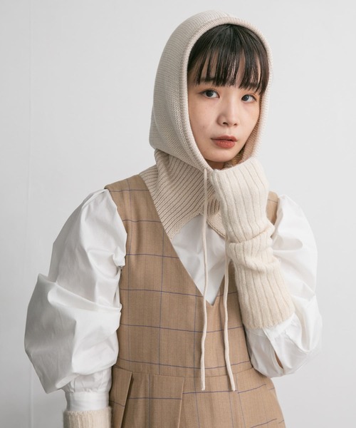KBF(ケイビーエフ)の「『のんさん着用』ドロストバラクラバ(ニットキャップ/ビーニー・レディース・グレー/グリーン/アイボリー・ONE)」の17枚目の写真