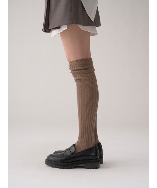 SNIDEL（スナイデル）の「ニーハイソックス（ソックス/靴下・レディース・グレー/モカ・FREE）」の9枚目の写真