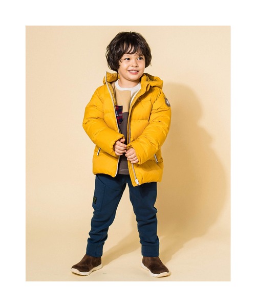 Noeil aime BeBe(ノイユエイムベベ)の「NoeilaimeBeBe/【撥水加工】タフタカラーファスナー配色ダウンコート(90~130cm)(ダウンジャケット/コート・キッズ・イエロー/グレー・100/130/120/110/90)」の18枚目の写真