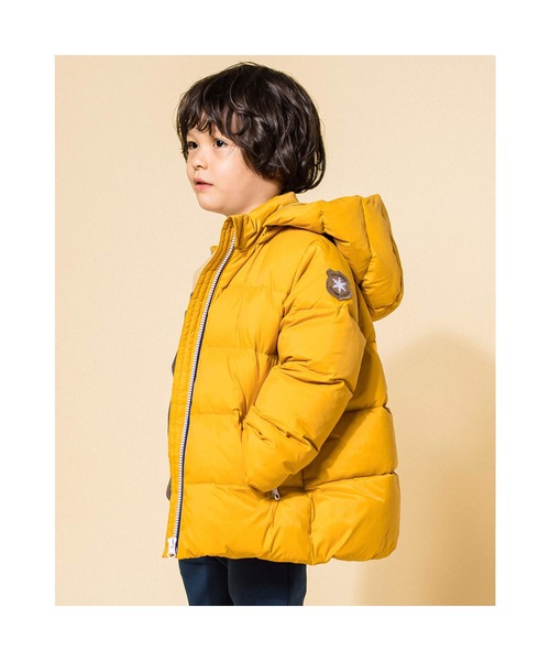 Noeil aime BeBe(ノイユエイムベベ)の「NoeilaimeBeBe/【撥水加工】タフタカラーファスナー配色ダウンコート(90~130cm)(ダウンジャケット/コート・キッズ・イエロー/グレー・100/130/120/110/90)」の3枚目の写真