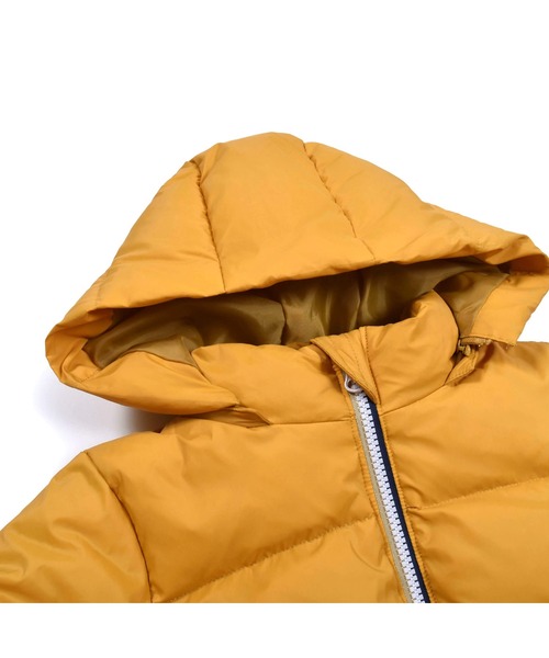 Noeil aime BeBe(ノイユエイムベベ)の「NoeilaimeBeBe/【撥水加工】タフタカラーファスナー配色ダウンコート(90~130cm)(ダウンジャケット/コート・キッズ・イエロー/グレー・100/130/120/110/90)」の6枚目の写真