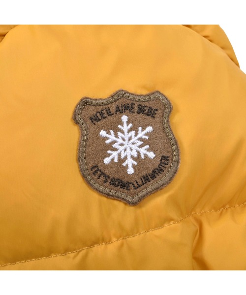 Noeil aime BeBe(ノイユエイムベベ)の「NoeilaimeBeBe/【撥水加工】タフタカラーファスナー配色ダウンコート(90~130cm)(ダウンジャケット/コート・キッズ・イエロー/グレー・100/130/120/110/90)」の13枚目の写真