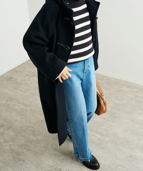 SLOBE IENA（スローブイエナ）の「ダッフルコート（ダッフルコート・レディース・ネイビー/サックスブルー・FREE）」の18枚目の写真