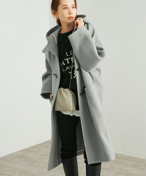 SLOBE IENA（スローブイエナ）の「ダッフルコート（ダッフルコート・レディース・ネイビー/サックスブルー・FREE）」の8枚目の写真