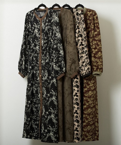 PAPAVER（パパヴェル）の「【papaver】花柄OP（ワンピース・レディース・ブラウン/アイボリー/ブラック/カーキ・MEDIUM）」の13枚目の写真