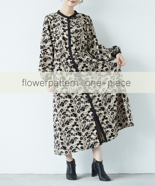 PAPAVER（パパヴェル）の「【papaver】花柄OP（ワンピース・レディース・ブラウン/アイボリー/ブラック/カーキ・MEDIUM）」の14枚目の写真