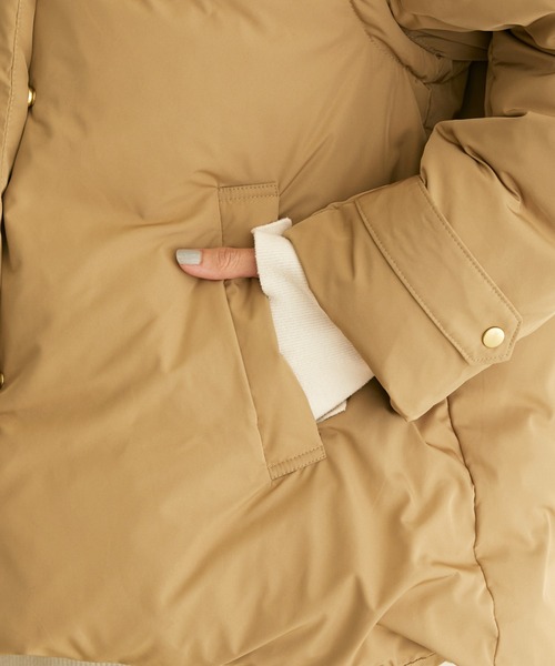 SALON adam et rope'（サロン アダム エ ロペ）の「【WEB限定】マルチウェイタフタダウンジャケット/ベスト（ダウンジャケット/コート・レディース・ブラック/キャメル・FREE）」の6枚目の写真