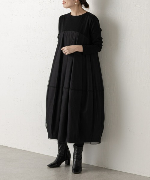 BEARDSLEY チュールマルワンピース BEARDSLEY（ビアズリー）の「ニットチュールマルワンピース