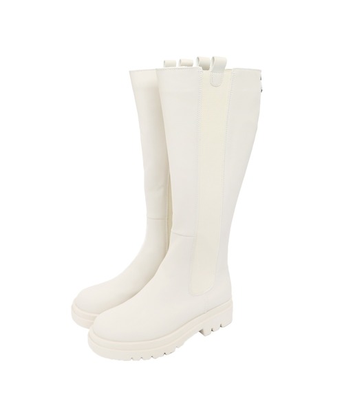 BLUEEAST(ブルーイースト)の「サイドゴアロングブーツ(ブーツ・レディース・アイボリー/ブラック・MEDIUM/LARGE)」の15枚目の写真