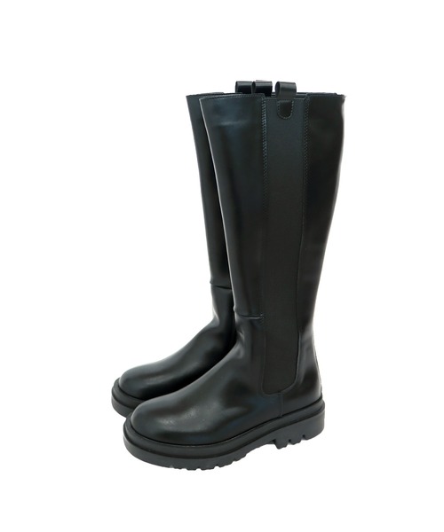 BLUEEAST(ブルーイースト)の「サイドゴアロングブーツ(ブーツ・レディース・アイボリー/ブラック・MEDIUM/LARGE)」の16枚目の写真