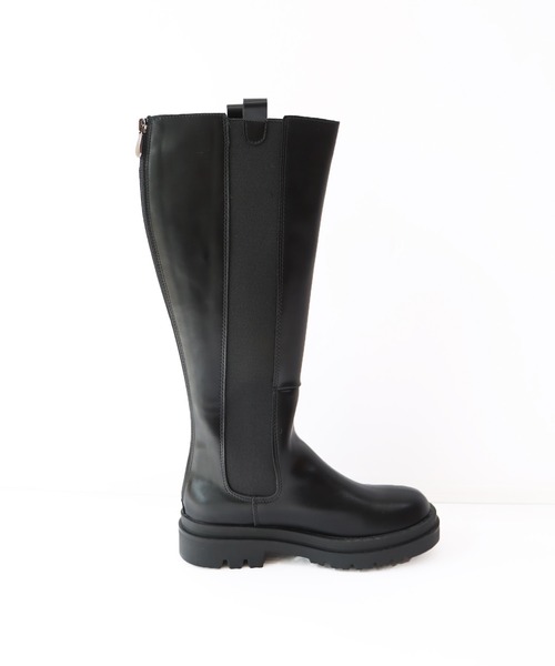 BLUEEAST(ブルーイースト)の「サイドゴアロングブーツ(ブーツ・レディース・アイボリー/ブラック・MEDIUM/LARGE)」の17枚目の写真