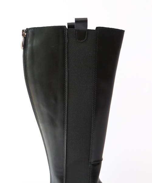 BLUEEAST(ブルーイースト)の「サイドゴアロングブーツ(ブーツ・レディース・アイボリー/ブラック・MEDIUM/LARGE)」の21枚目の写真