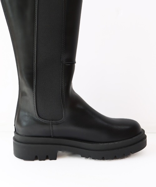 BLUEEAST(ブルーイースト)の「サイドゴアロングブーツ(ブーツ・レディース・アイボリー/ブラック・MEDIUM/LARGE)」の19枚目の写真