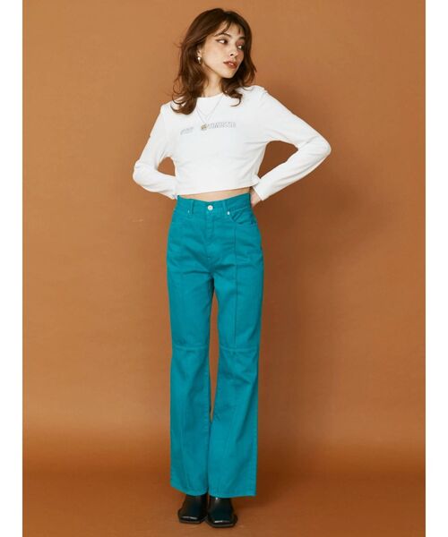 EVRIS（エヴリス）の「コンパクトプリントTシャツ（Tシャツ/カットソー・レディース・ホワイト/ブラック・FREE）」の3枚目の写真