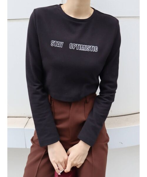 EVRIS（エヴリス）の「コンパクトプリントTシャツ（Tシャツ/カットソー・レディース・ホワイト/ブラック・FREE）」の21枚目の写真