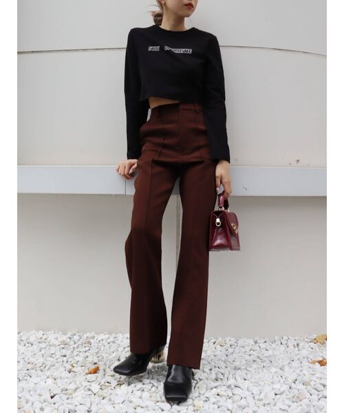 EVRIS（エヴリス）の「コンパクトプリントTシャツ（Tシャツ/カットソー・レディース・ホワイト/ブラック・FREE）」の4枚目の写真