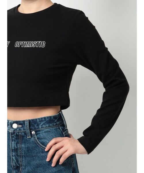 EVRIS（エヴリス）の「コンパクトプリントTシャツ（Tシャツ/カットソー・レディース・ホワイト/ブラック・FREE）」の22枚目の写真