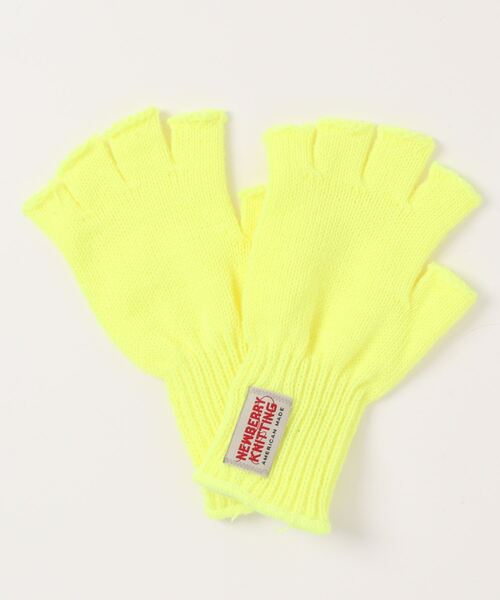 NEWBERRY KNITTING(ニューベリーニッティング)の「Acrylic Fingerless Glove(手袋・レディース・チャコール/バーガンディー/ブラック/イエロー系その他/ホワイト/ピンク系その他/ダークネイビー/オレンジ系その他・M/L)」の2枚目の写真