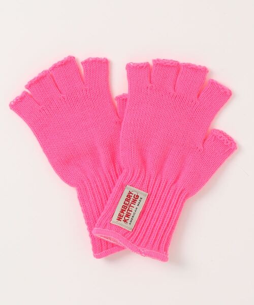 NEWBERRY KNITTING(ニューベリーニッティング)の「Acrylic Fingerless Glove(手袋・レディース・チャコール/バーガンディー/ブラック/イエロー系その他/ホワイト/ピンク系その他/ダークネイビー/オレンジ系その他・M/L)」の6枚目の写真