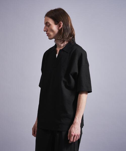 MONKEY TIME（モンキータイム）の「＜monkey time＞ TC RASCHEL V NECK PL/ポロシャツ（ポロシャツ・メンズ・ダークグレー/ブラック・S/M/XL/L）」の21枚目の写真